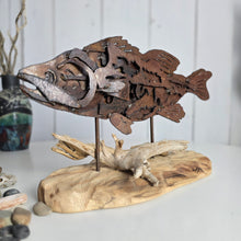 Load image into Gallery viewer, "Billy"  abstract fish metal art sculpture
