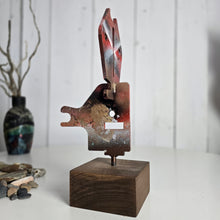 Load image into Gallery viewer, "Folk Art Totem Deer" Metal sculpture