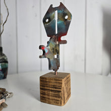 Load image into Gallery viewer, "Folk Art Totem Deer no.2" Metal sculpture