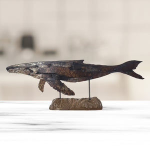 "Ernie"  Humpback whale metal art sculpture