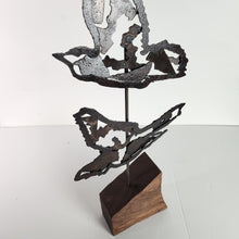 Load image into Gallery viewer, &quot;Flying High&quot;  abstract birds metal art sculpture
