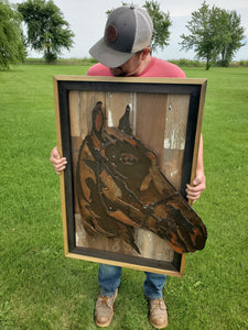 Rustic Metal Art Horse