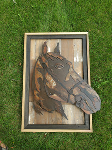 Rustic Metal Art Horse