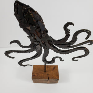 "Kraken" metal art sculpture
