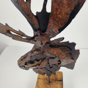 "Stanley"  the moose metal art sculpture