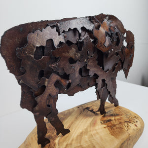 "Gabe"  Bison metal art sculpture