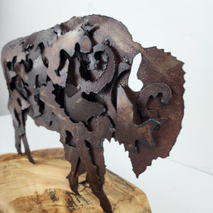 "Gabe"  Bison metal art sculpture
