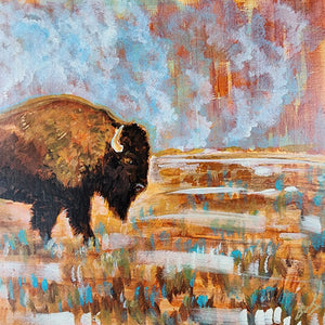 New wildlife series "Bison in field"